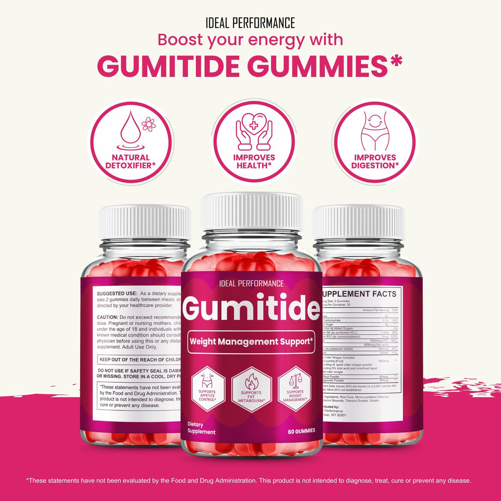 IDEAL PERFORMANCE Gumitide Gummies, Gumitide Gummy Reviews (2 Pack)