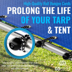 GOEASY0312 Ball Bungee Cords 6 Inch - 50 PCS Bungee Balls with Elastic String for Canopy, Tarp, Straps, Tent, Poles & Wires, for Outdoor & Indoor Activities