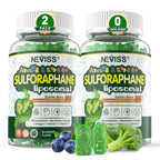 Liposomal Sulforaphane Supplement, Broccoli Gummies, Broccoli Sprouts Extract w/Myrosinase, Omega-3, Vitamin C, E for Kids 4+ & Adults, Supports Cognitive, Brain, Cellular Health, Antioxidant, 120 Cts