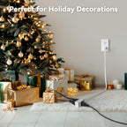 BN-LINK 3-Outlet Indoor Extension Cord, 6/9/12 ft Variety 3-Pack, 16/2 SPT-2, 2 Prong Polarized Plug, White Household Power Cord for Home, Office & Holiday Decorations