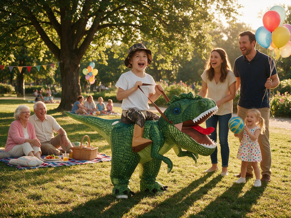 Inflatable Dinosaur Costume for Kids,Blow Up Halloween T Rex Suit (2-3Yrs)