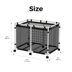POOL FELLOWS Pool Storage Bin, 214 Gallons, Holder for Noodles, Toys, Floats, Towels, Large Mesh Organizer for Swimming Equipments, Max Style