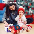 hahaland Baby Toys 6-12 Months - Surprise Barn with Stuffed Farm Animals, Rattle, Crinkle Paper, Mirror - Montessori Toys for 6 Month Old Babies, Sensory Balls Toddlers 1-3, 1 Year Old Boy Girl Gifts