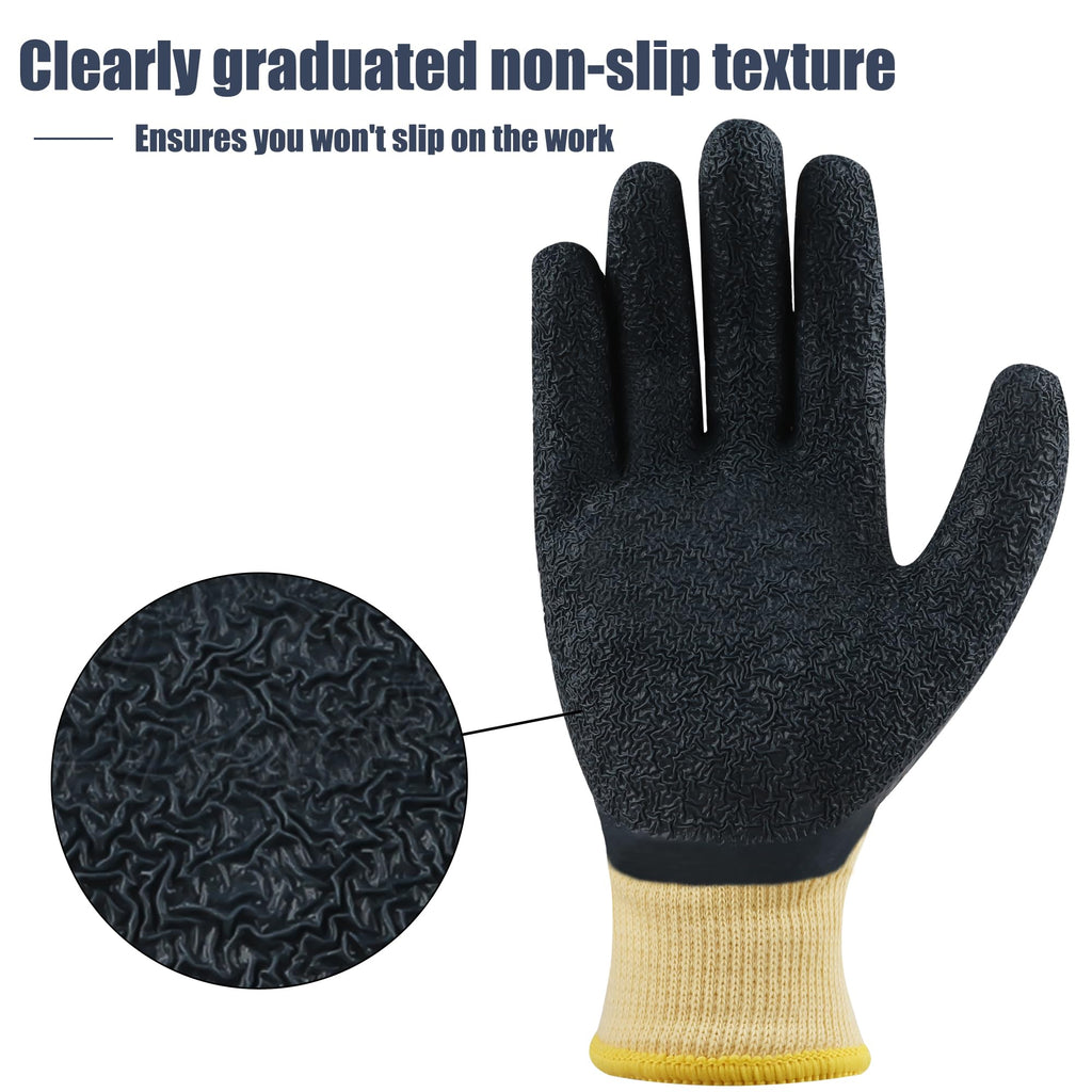 DongChu 10 Pairs Insulated Electrician Gloves 400V Voltage Resistant Gloves Flame Retardant Work, Electrical Rubber Non-slip Texture Design for Electricians Prevent Shock
