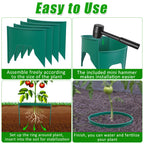 24Pcs Planting Grow Rings for Outdoor Plants, Diameter Range 8.2-15.7 Inch