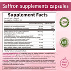 Yalei Saffron Extract Supplements 88.5mg,240 Softgels, 4 Month Supply- Boost Energy & Mood, Support Eye & Heart Health- Vegan, Gluten Free