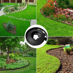 Garden Edging Borders 131FT,Landscape Edging Black[Extra Tall 4IN High] with 200pcs Plastic Stakes, Lawn Edging Flexible DIY Fence for Landscaping,Flower Bed,Grass,Gravel,Tree Surrounding