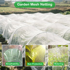 FOTMISHU Garden Netting 10x50FT Ultra Fine Mesh Netting Bird Barrier Protection Vegetable Fruit Tree Bushes Plant Cover for Raised Bed