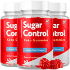 (3 Pack) SugarControl Keto Gummies, Official SugarControl Gummys with All Natural Ingredients, Advanced Apple Cider Vinegar Gummy for Health and Wellness, Max Strength Vitamin Supplement (180 Gummies)