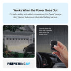 Genie Chain Drive 750 3/4 HPc Garage Door Opener w/Battery Backup - Heavy Duty - Operate your garage door when the primary power is out - Wireless Keypad Included, Model 7035-TKV,BLACK