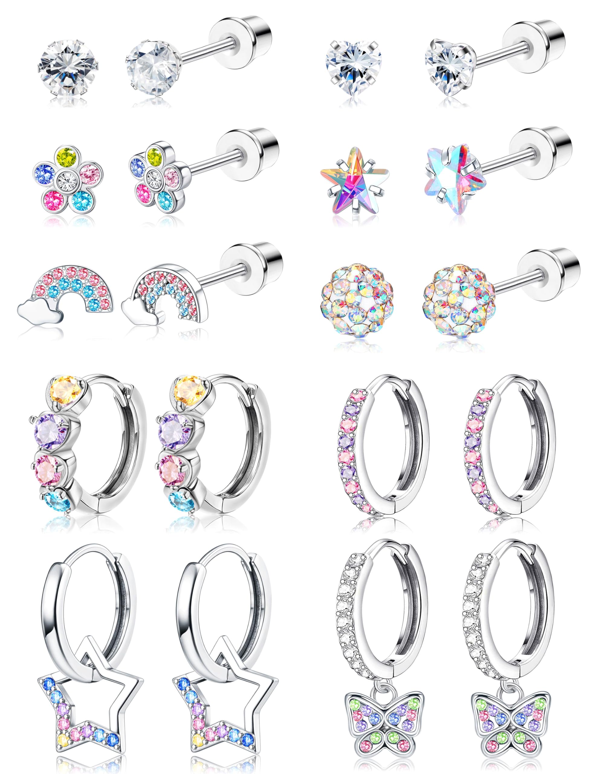 Hypoallergenic Earrings for Girls Women Kids Toddler Surgical Steel Earring