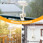 Clip On Solar Lights Outdoor with Motion Sensor, 360°Rotatable & Vertically Adjustable Solar Fence Lights with 92 LEDs (600 LM, 6000 K),IP65 Waterproof Security Light for Deck, Gutter（White, 1 Pack）