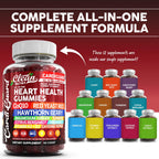 Clean Nutraceuticals Coq10 Gummies | Red Yeast Rice Hawthorn Berry Ginger Turmeric Citrus Bergamot Hibiscus Vitamin K2+D3 Magnesium Glycinate Cayenne Pepper Fenugreek Orange Flavor CardiGuard