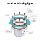 GOETAS WG1048B 7 7/8" Drain Ring & Main Drain Securing Frame & SP1048D Gasket Compatible with Hyawar Out Suction Outlet Drain Ring & Gasket (Securing Frame: 1pcs & Gaskets: 2pcs)