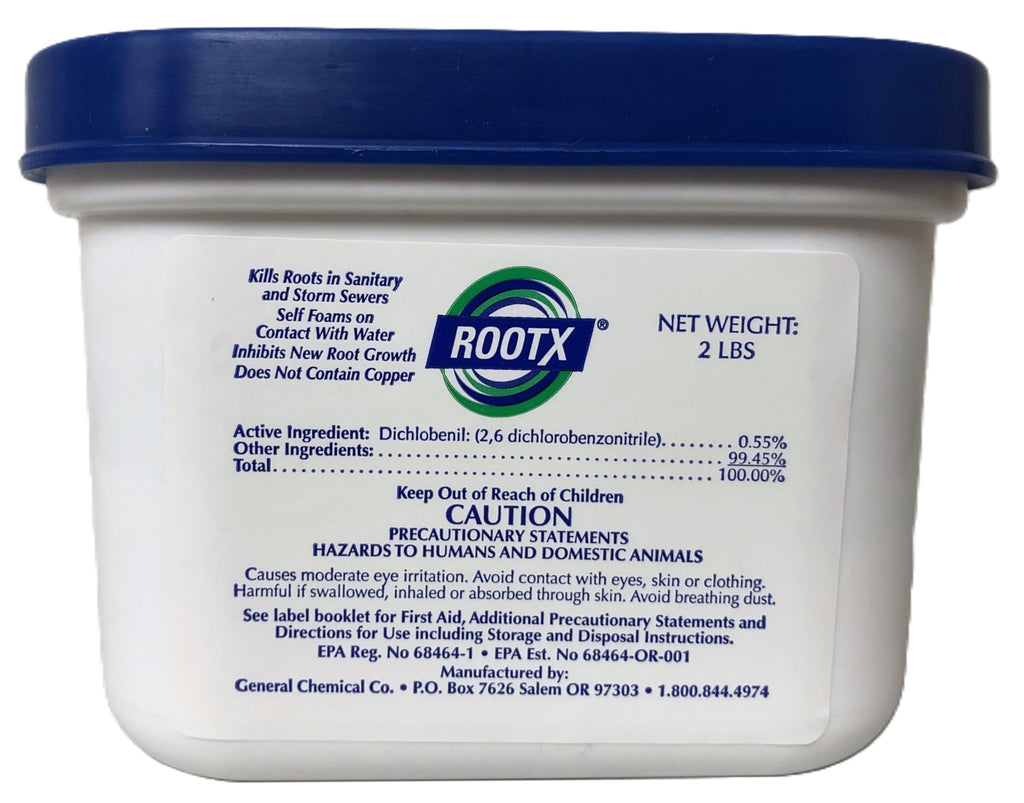 ROOTX - 2LB. JAR with Funnel/APPLICATOR Foaming Root Control for Sewer Lines and Septic Systems