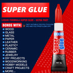 ALECPEA Super Glue, 48 X 3g, Liquid Instant Glue for Metal and Ceramic