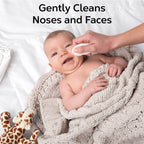 Nolla Nose and Face Wipes for Babies & Kids with Saline, Vitamin E, & Aloe | Unscented | Compostable, 180 Count (6 Packs of 30)