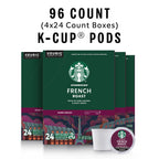 Starbucks K-Cup Coffee Pods, Dark Roast Hot or Iced Coffee, French Roast, 96 Keurig Pods