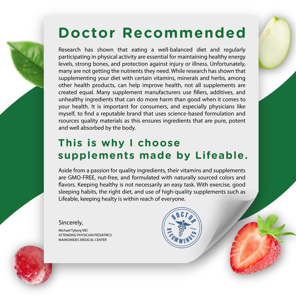 Lifeable Zinc Gummies | 50mg | Great Tasting Natural Flavor Zinc Vitamins | Gluten Free, Vegetarian, GMO-Free Zinc Chewable | for Immune Support | 90 Gummies