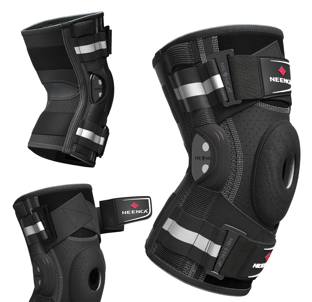 NEENCA Professional Knee Brace for Knee Pain, Hinged Knee Support with Patented X-Strap Fixing System, Medical for Pain Relief, Arthritis, Meniscus Tear, ACL, PCL, MCL, Runner, Sport