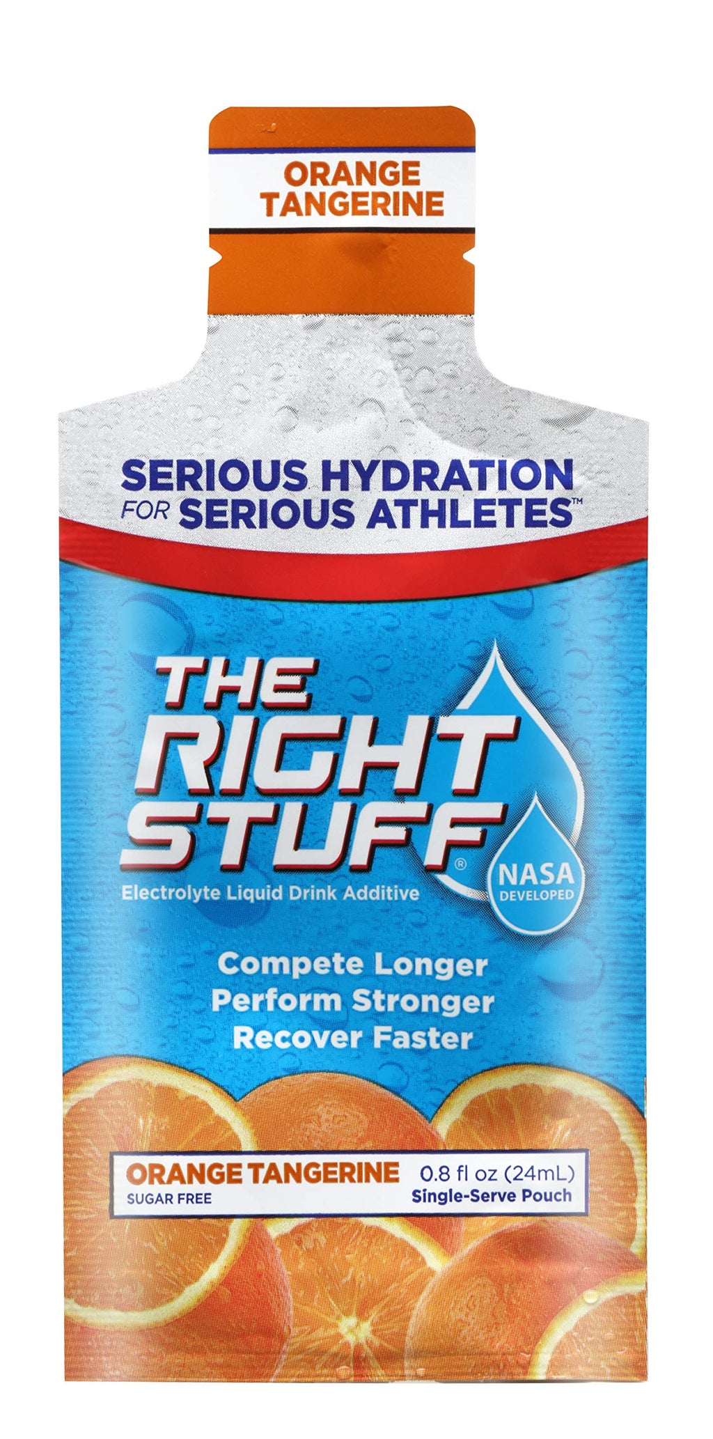 The Right Stuff electrolyte drink concentrate - 10 Pouch Box - Orange Tangerine