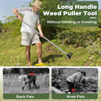 NICOFPHY Larger Weed Puller Tool with Long Handle for Garden, Yard and Lawn