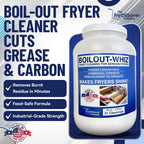 8LB Boil-Out Whiz Deep Fryer Cleaner - Degreaser Powder for Commercial Kitchen Cleaning Oil Saver - Deep Fryer Pot & Coil Safe - Extend Oil Life, Save Time & Energy - by FryOilSaver Co