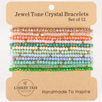 Cherry Tree Collection Women's Crystal Stacking Bracelets Daybreak-Gold