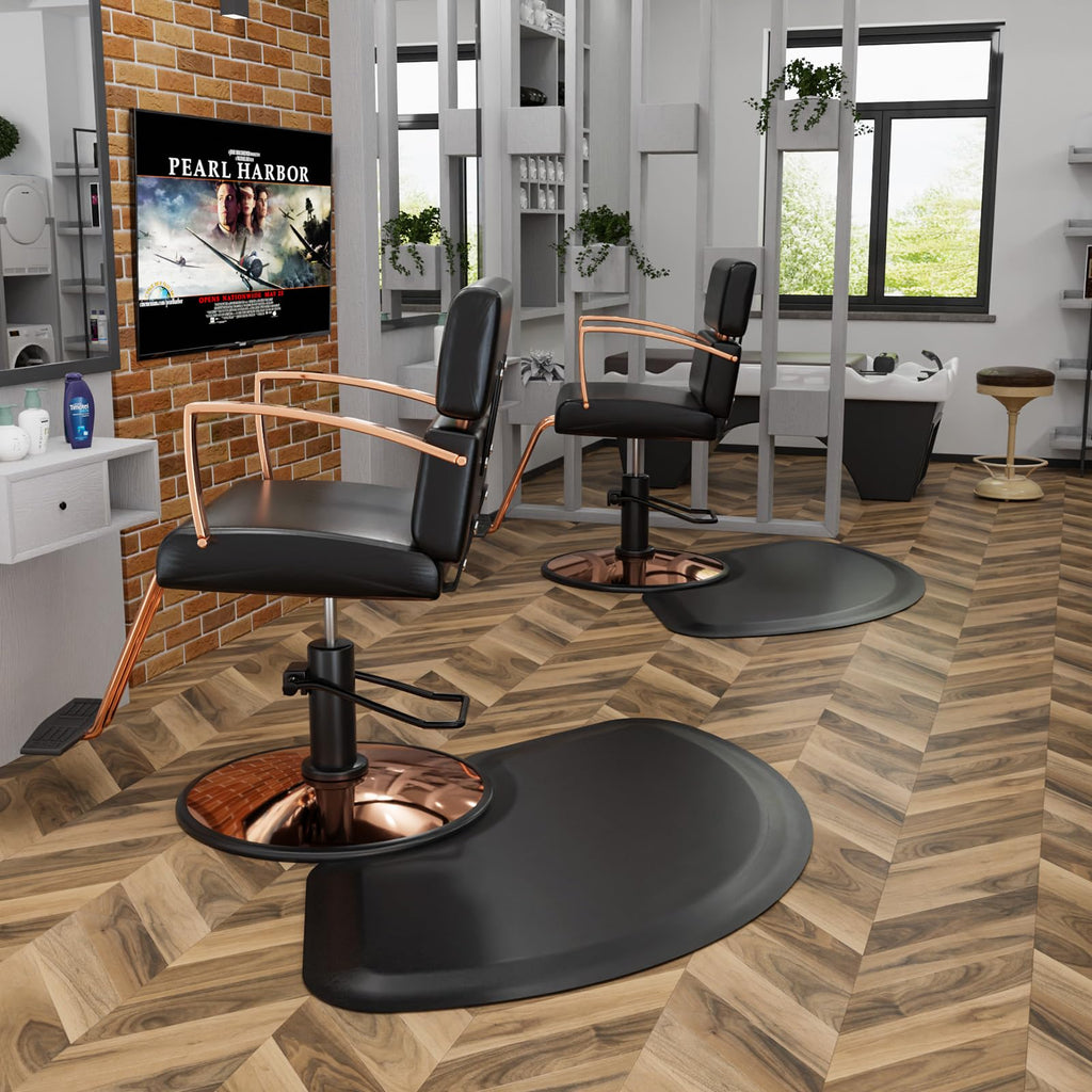 OmySalon Salon Floor Mat Anti Fatigue Thick Barber Chair Mats, Salon Mat for Hair Stylist Standing, Barbershop Beauty Spa Hairdressing Shampoo Equipment
