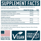 PMS Support Supplement for Women with Chasteberry, Maca Root, Ashwagandha - Period Relief, Bloating Relief for Women, Mood Support, Hormone Balance Herbal Supplements - 30 Day, 60 Vegan Capsules