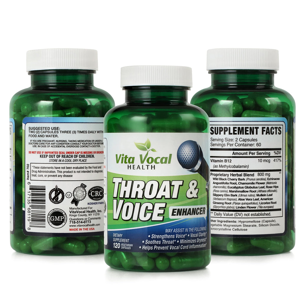 VitaVocal Throat & Voice Enhancer Eliminates or Reduces Hoarseness, Restores Vocal Clarity Amazing Voice Remedy for Vocal Troubles for Singers, Actors, Public Speakers