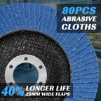 14 Pack Zirconia Flap Discs 4 1/2 for Angle Grinder 120 Grit
