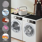 2 Pack Washer and Dryer Covers for the Top, 23.6'' x 19.7'' Silicone Rubber Mat for Laudry Machine & Dryer,Non-slip Heavy Duty Waterproof Washable Top Protector Mat Pad for Laundry & Kitchen