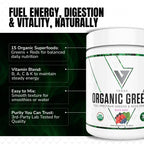 VEDGE Nutrition Organic Greens - Vegan Plant-Based Greens Superfood Powder - Drink Mix for Energy, Antioxidants & Recovery - Full Spectrum Greens for Athletes - 30 Servings - Mixed Berry Flavor