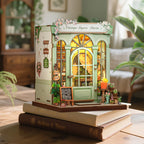 CUTEBEE Book Nook Kit - DIY Miniature House Dollhouse Kit for Adults and Teens, Booknook Tiny House Bookshelf 3D Wooden Puzzle, Gifts for Family (Champs-Élysées Florist)