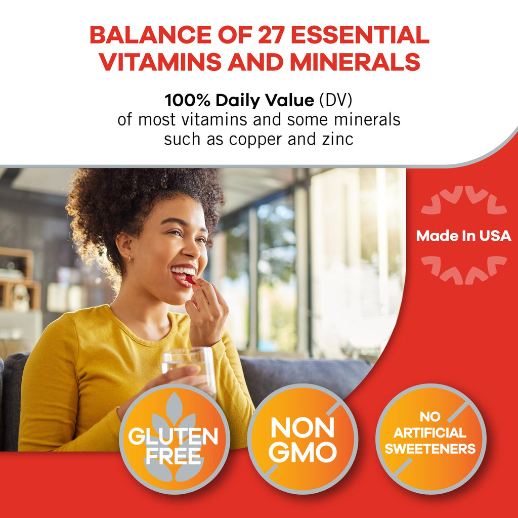 Geritol, Multivitamin Supplement, Contains B-Vitamins, Antioxidants, Vitamins C, E & D and Iron, 27 Essential Vitamins and Minerals, Gluten-Free, Non-GMO, No Artificial Sweeteners, 100 Tablets, 3 Pack