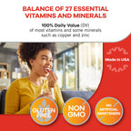 Geritol, Multivitamin Supplement, Contains B-Vitamins, Antioxidants, Vitamins C, E & D and Iron, 27 Essential Vitamins and Minerals, Gluten-Free, Non-GMO, No Artificial Sweeteners, 100 Tablets, 3 Pack