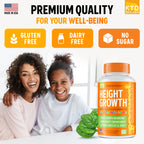 KTD BIOLABS Pack of 2 Height Growth Maximizer - Made in USA - Natural Height Increase Booster & Teen Vitamins - Pills to Grow Taller at Any Age - Bone Growth Supplement for Adults & Kids