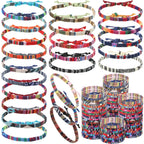 Kigeli 200 Pcs Boho Surfer Bracelets Bulk for Men Women Unisex Handmade Braided Bracelet Adjustable Surfer Ankle Waterproof Beach Bracelet String Rope Jewelry for Adults Teen(Mixed Color)