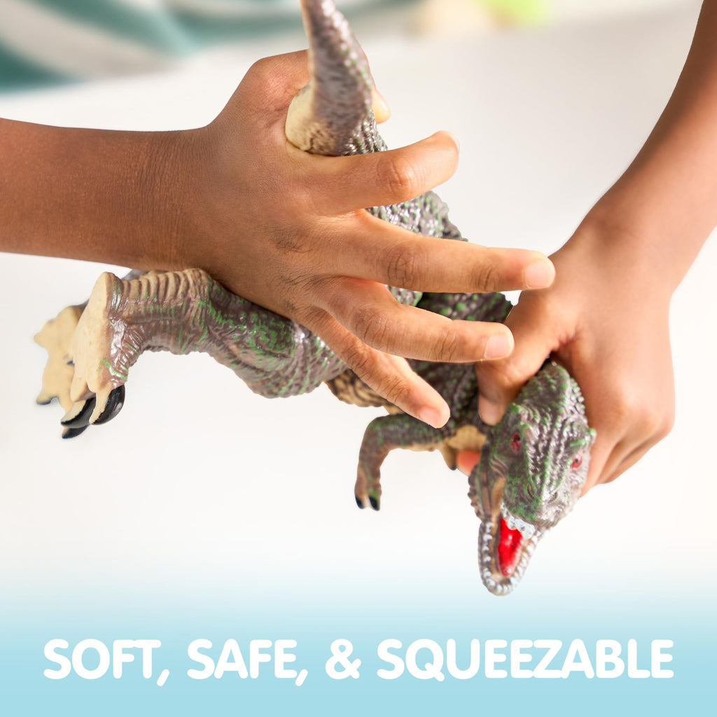 JOYIN Big Dinosaur Toys for Toddlers, 6 Piece Large Soft Dinosaur Figures with an Educational Book, Jumbo Realistic Toys for Boys and Girls Gift, Kids Ages 1 2 3 4 5