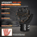SIMARI Wrist Support Workout Gloves for Men & Women, Weight Lifting Gloves with Padded, Grip, Full Palm Protection, Gift for Gym Exercise, Cycling, Weightlifting Training, Fitness, Black Gray, Size L