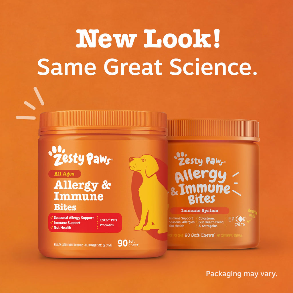 Zesty Paws Dog Allergy Chews - Dog Allergy Relief, Peanut Butter, 90 Ct