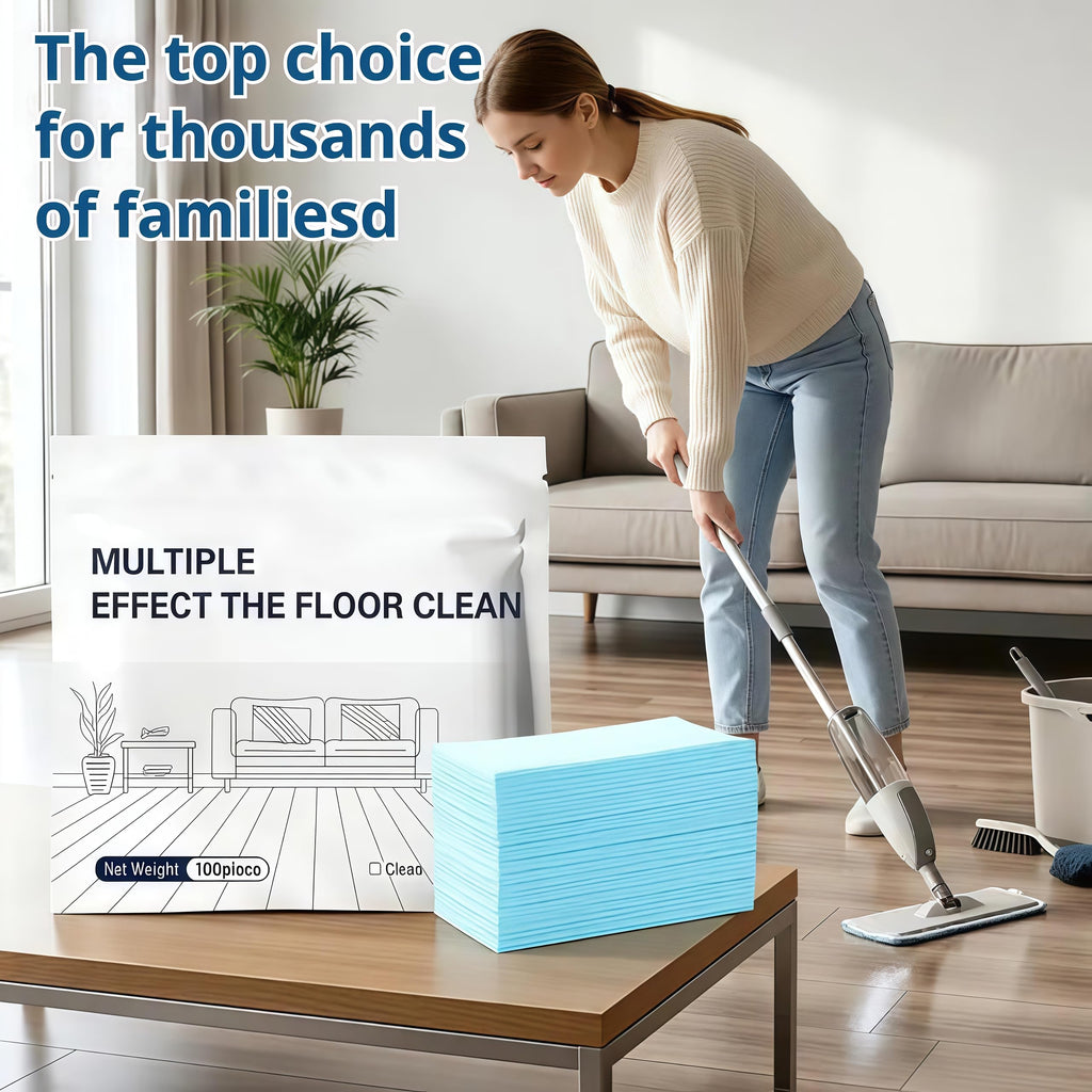 200 Pcs Multiple Effect The Floor Clean, Floor Cleaning Tablets, Multi Effect Floor Cleaner, Concentrated Cleaner for Hardwood, Tile, Laminate & More (Blue, 200 Pcs)