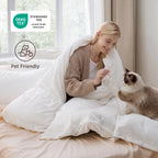 Bedsure Prewashed Duvet Cover Queen, Bedding Set with Zipper Closure, White