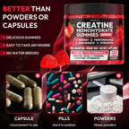 AEQNJV Creatine Gummies Monohydrate Complex 9000MG, Chewable Creatine Monohydrate Gummies for Men & Women with L-Taurine, BCAA 2:1, B12/6, Building Muscle Strength and Boost Focus, 30 Days Supply