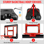 Toy Basketball Hoop, Adjustable Height Basketball Hoop Indoor Toys