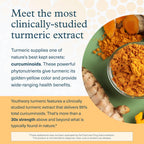 Youtheory Turmeric Extra Strength - 1,000 mg Turmeric Supplement - with 10 mg Black Pepper - Curcumin Joint Support* - Soy, Dairy & Gluten Free -120 Vegetarian Capsules
