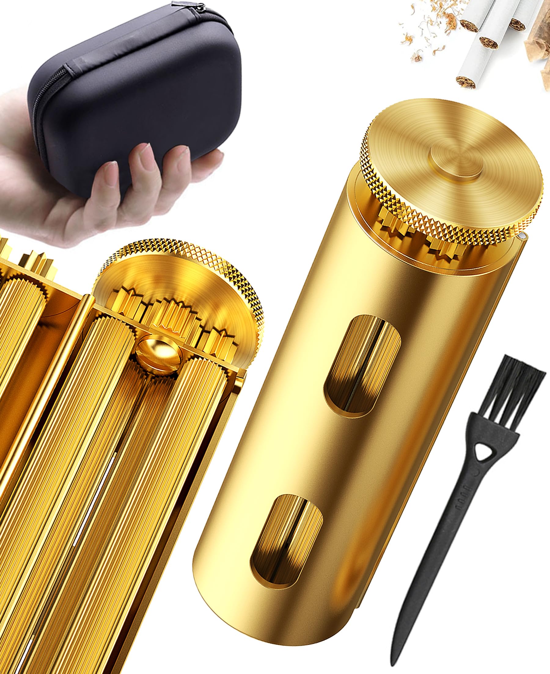 Vintage Za Roller, Za Wheel Roller, 2025 New Pure Copper Roller Machine, Solid Brass Roller, Use with 70 mm Papers, Elegant and Luxurious Roller for Men and Women