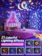PIKOY Carousel Night Light for Kids,15 Sounds&15 Films Star Projector,Gifts