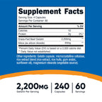 Nutricost Gelatin with Silica (2,200mg) 240 Capsules - With Grass-Fed Beef Gelatin, Gluten-Free, GMO-Free, 60 Servings